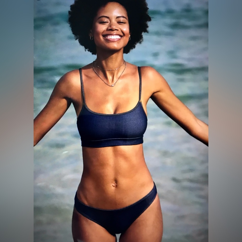 NWT Aerie Denim Style Bikini Set